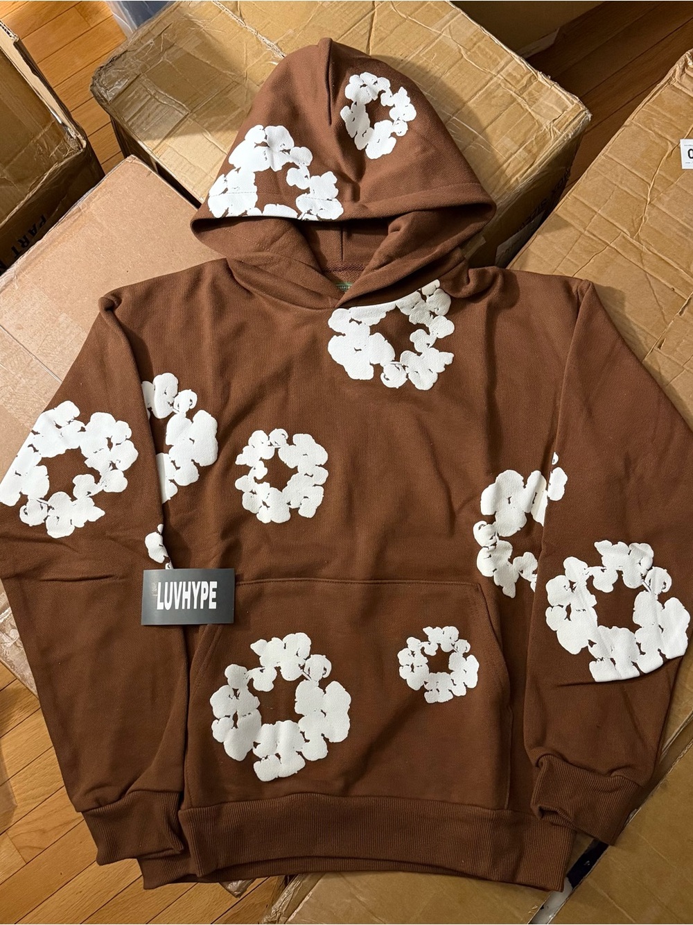Brown Denim Tears Hoodie